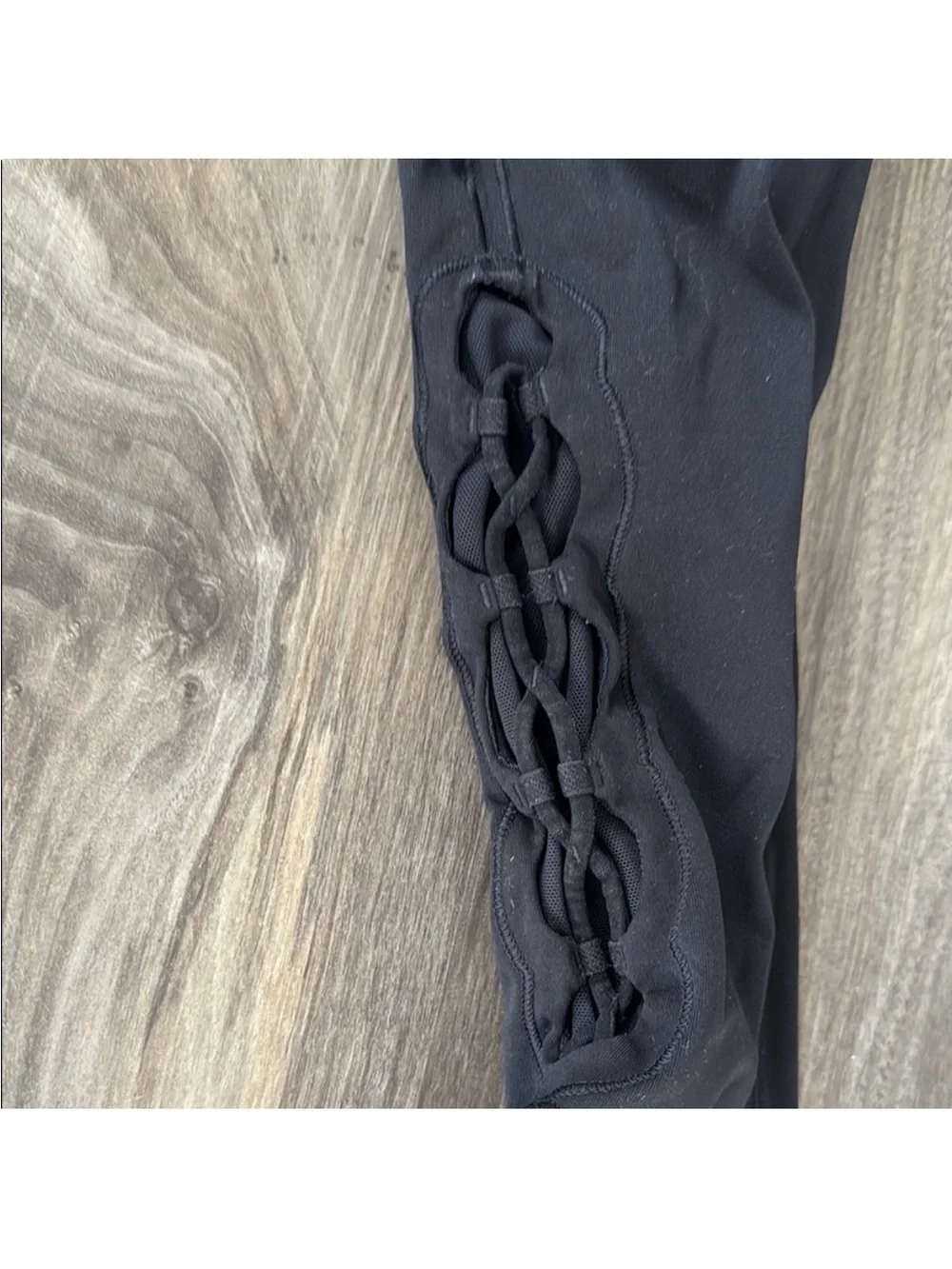 lululemon athletica Black High-Rise Capri with Side Lace-Up Detail